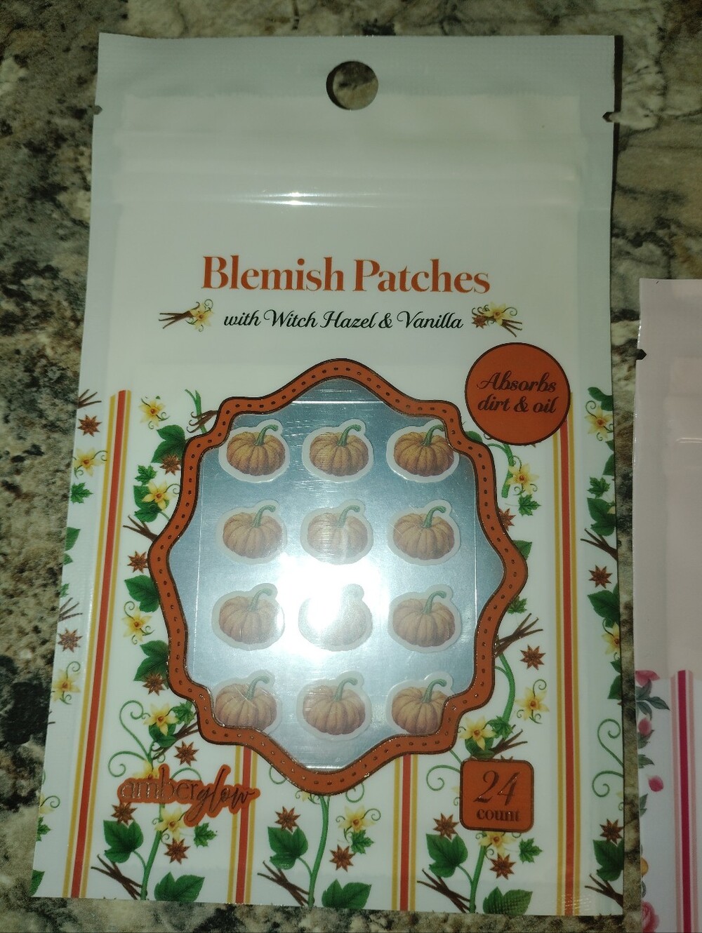 Blemish Patch Set - Pink Floral Packaging And Pumpkins New - Picture 3 of 5